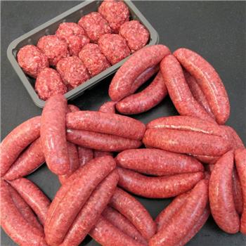 Dexter Beef Sausage or Meatballs, Gluten-Free recipe